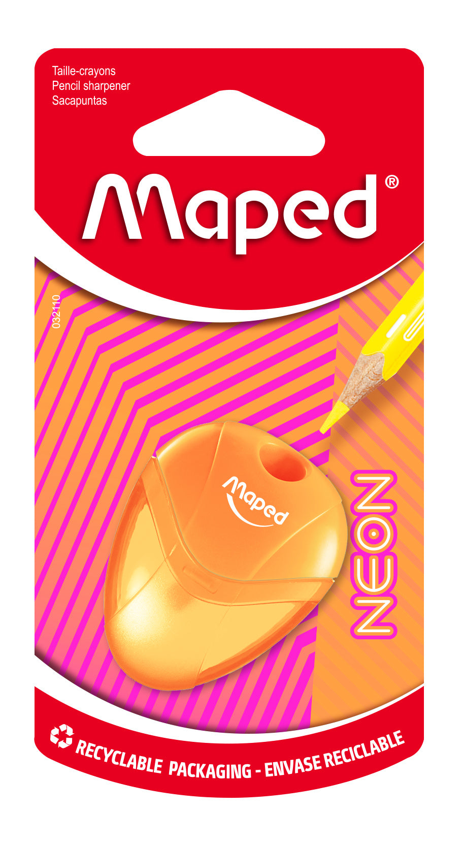 MAPED Neon Sharpener 1 Hole Igloo - Colour Not Guaranteed
