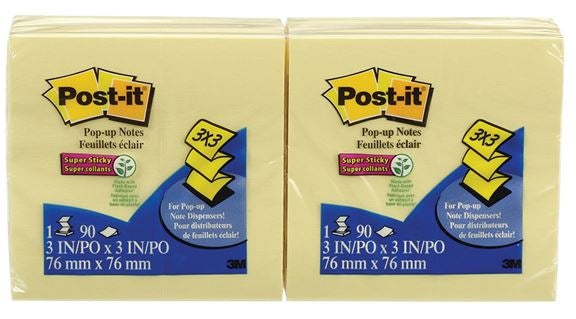3M Yellow R330 Pop-Up Post-It Refill - 73 x 73mm