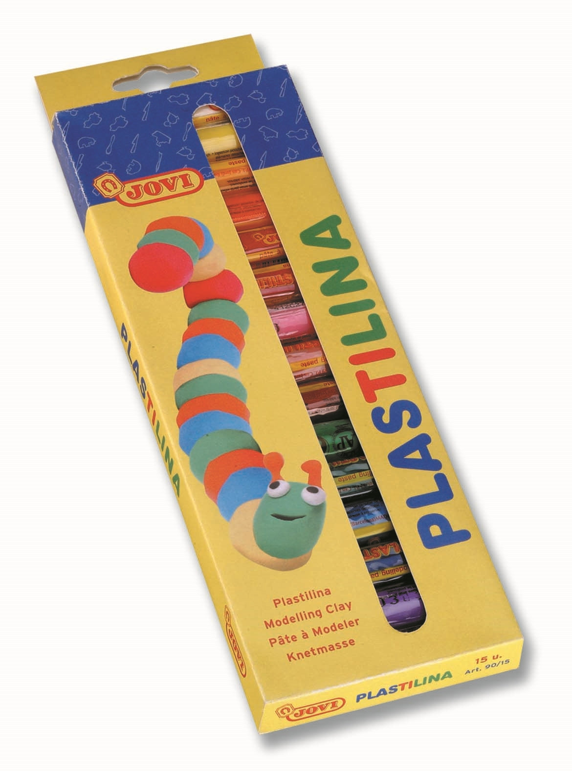 JOVI Plastilina Modelling Clay 15x15g Hangsell Box Assorted Colours