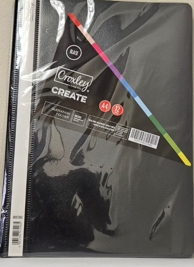 CROXLEY PRESENTATION FOLDER PASTEL ASS Each