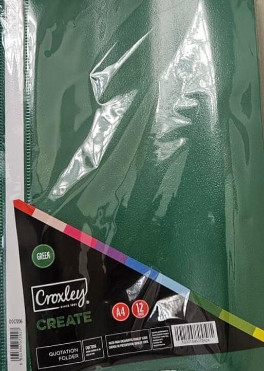 CROXLEY PRESENTATION FOLDER PASTEL ASS Each