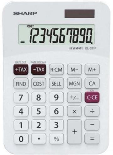 SHARP EL331FB 10 Digit Mini Desktop Twin Power Calculator