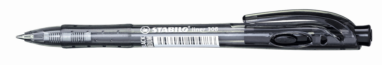 STABILO Liner Click BallPoint Pen Medium Black Each