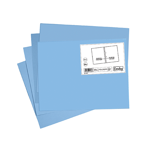 CROXLEY M220F Blue Manilla Folders Pack of 100