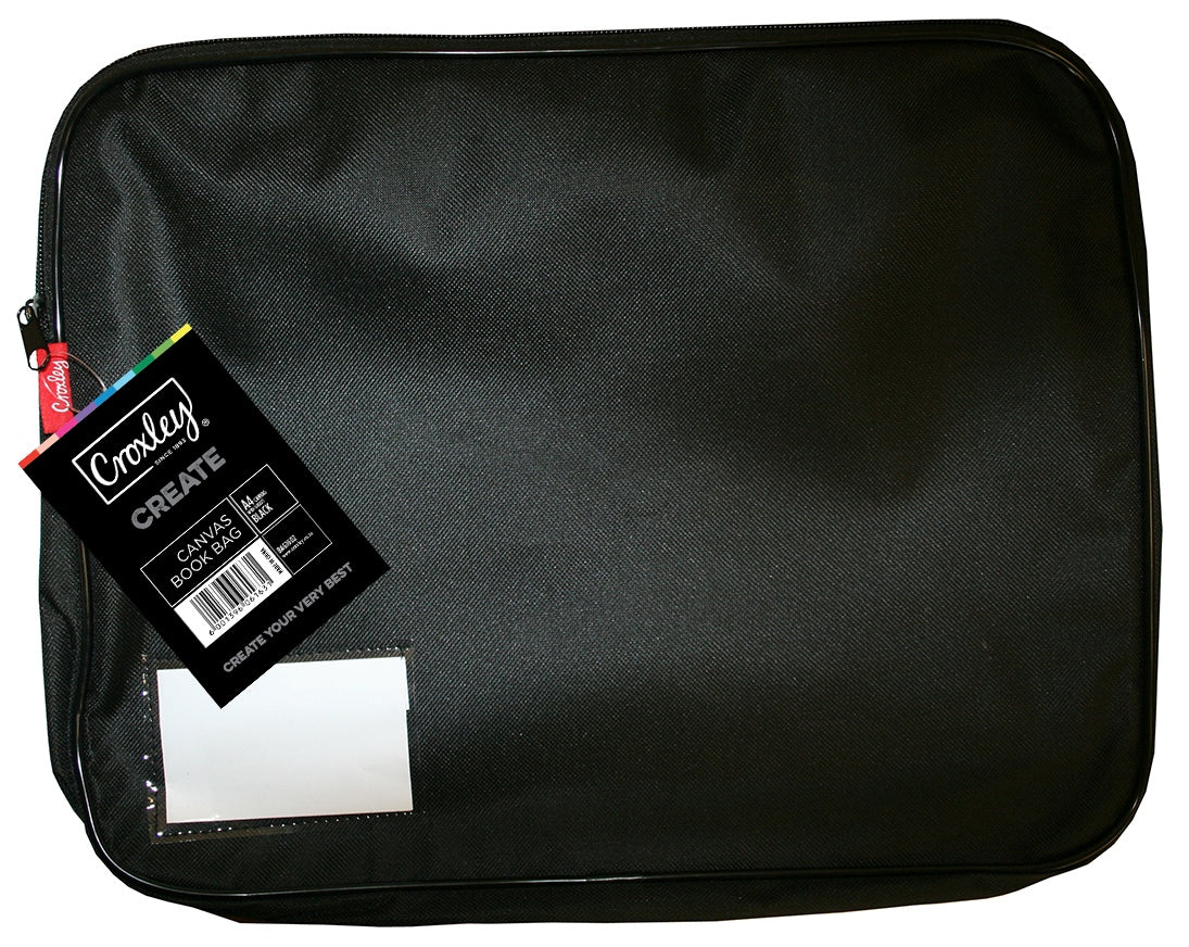 CROXLEY CREATE Canvas Gusset Book Bag (Black)