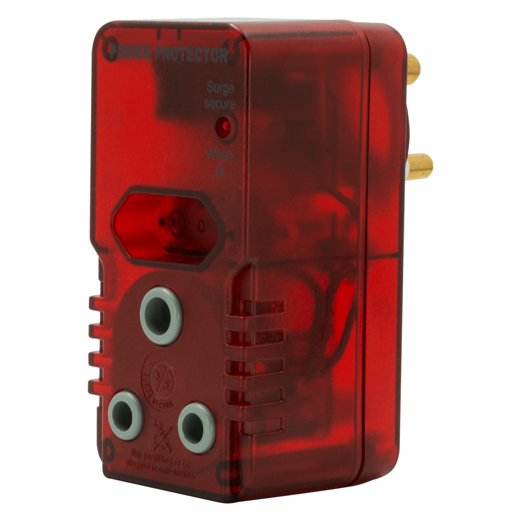 Ellies High Surge Adaptor featuring 1x 5A Euro and 1x 16A 3 Pin for secure power protection.