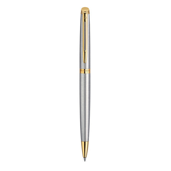 WATERMAN Hemisphere Ballpoint Pen - Stainless Steel Gold Trim