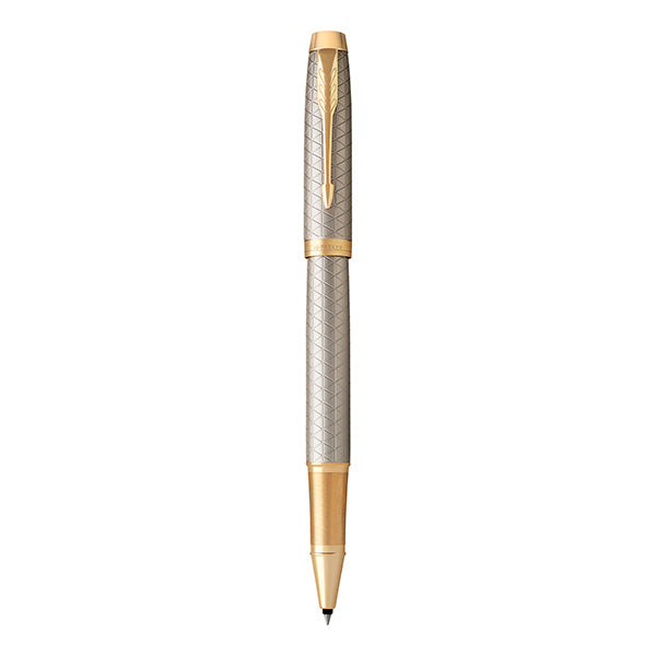 PARKER IM Premium Rollerball Pen - Warm Silver Gold Trim