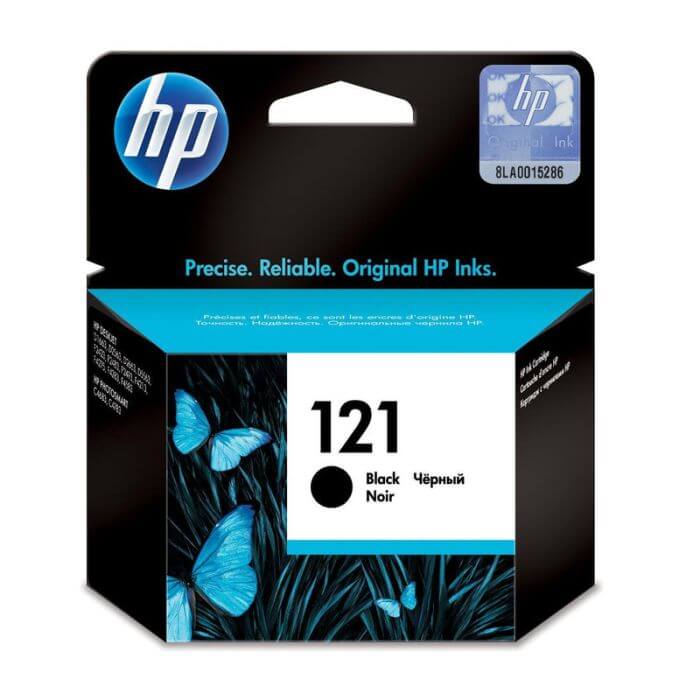 HP 121 Black Original Ink Cartridge ~200 pgs