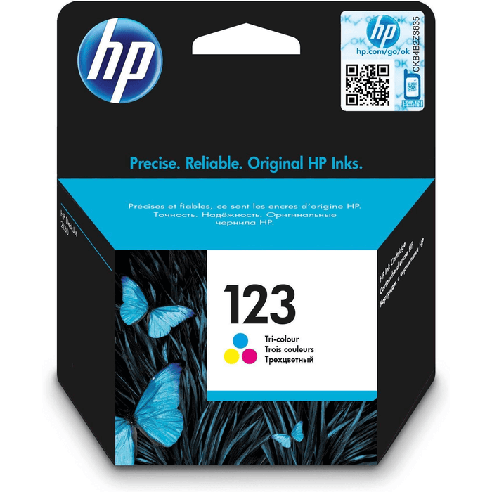 HP 123 Tri-color Original Ink Cartridge ~100 pgs