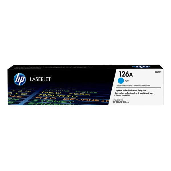 HP 126A Cyan Original LaserJet Toner Cartridge 1 000 pgs