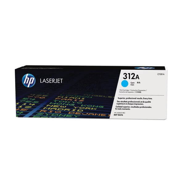 HP 312A Cyan Original LaserJet Toner Cartridge 2 700 pgs