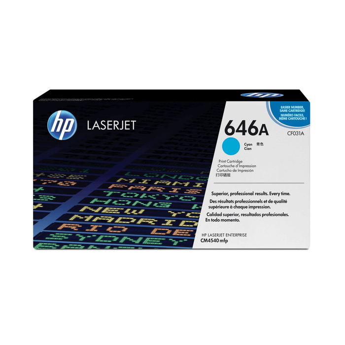 HP 646A Cyan Original LaserJet Toner Cartridge 12 500 pgs