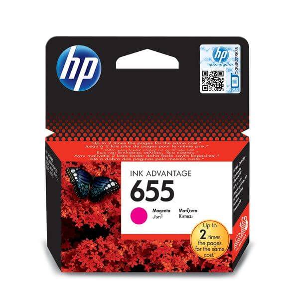 HP 655 Magenta Original Ink Advantage Cartridge ~600 pgs