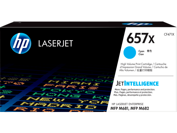HP 657X High Yield Cyan Original LaserJet Toner Cartridge 23 000 pgs