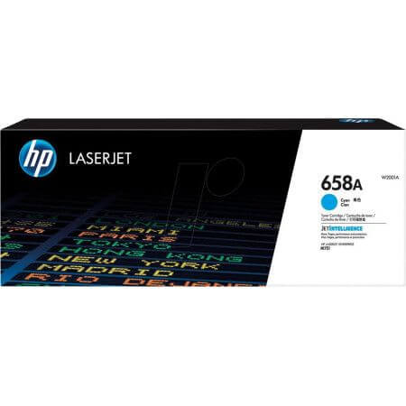 HP 658A Cyan LaserJet Toner Cartridge,6,000 pages