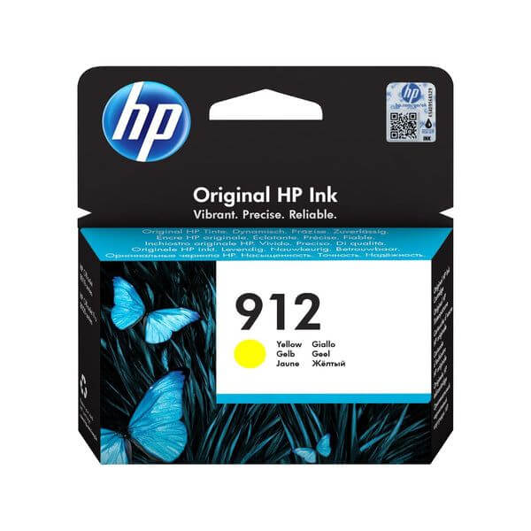 HP 912 Yellow Original Ink Cartridge, 315 pages