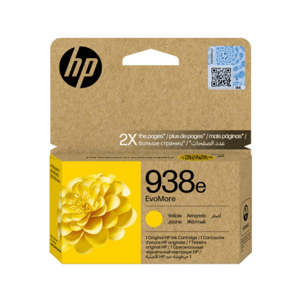 HP 938e EvoMore Yellow Original Ink Cartridge ~1,650 pages