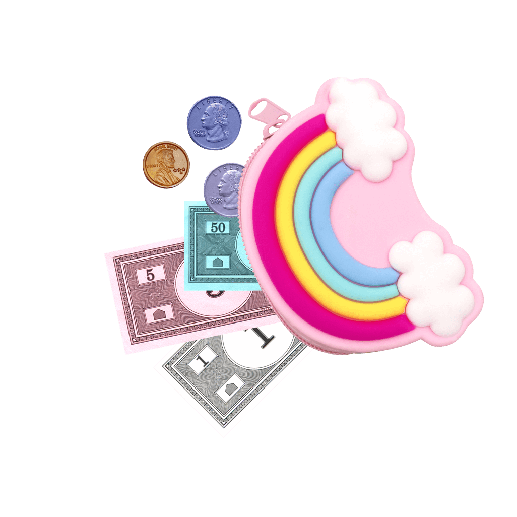 Quest Rainbow Silicone Purse Pink