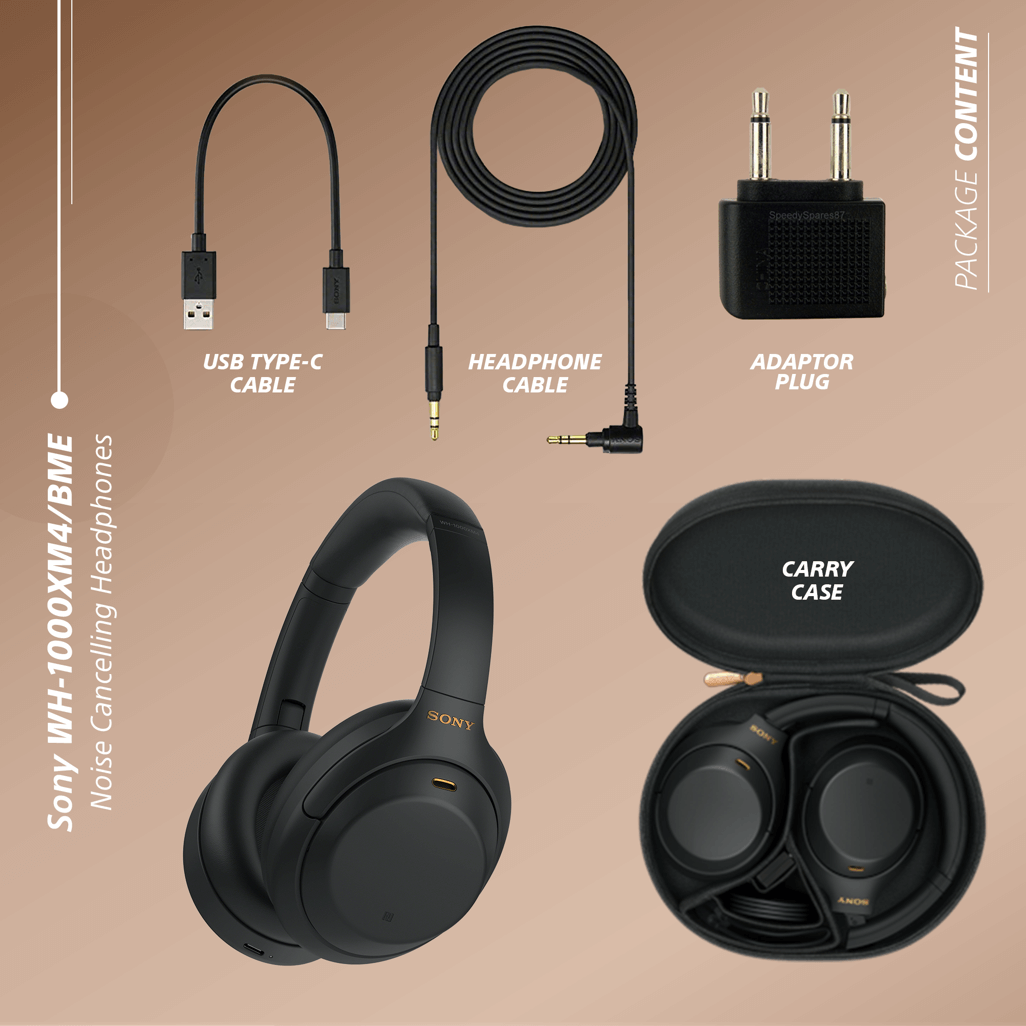 Sony WH-1000XM4 (Black) Noise Cancelling BT Headphones