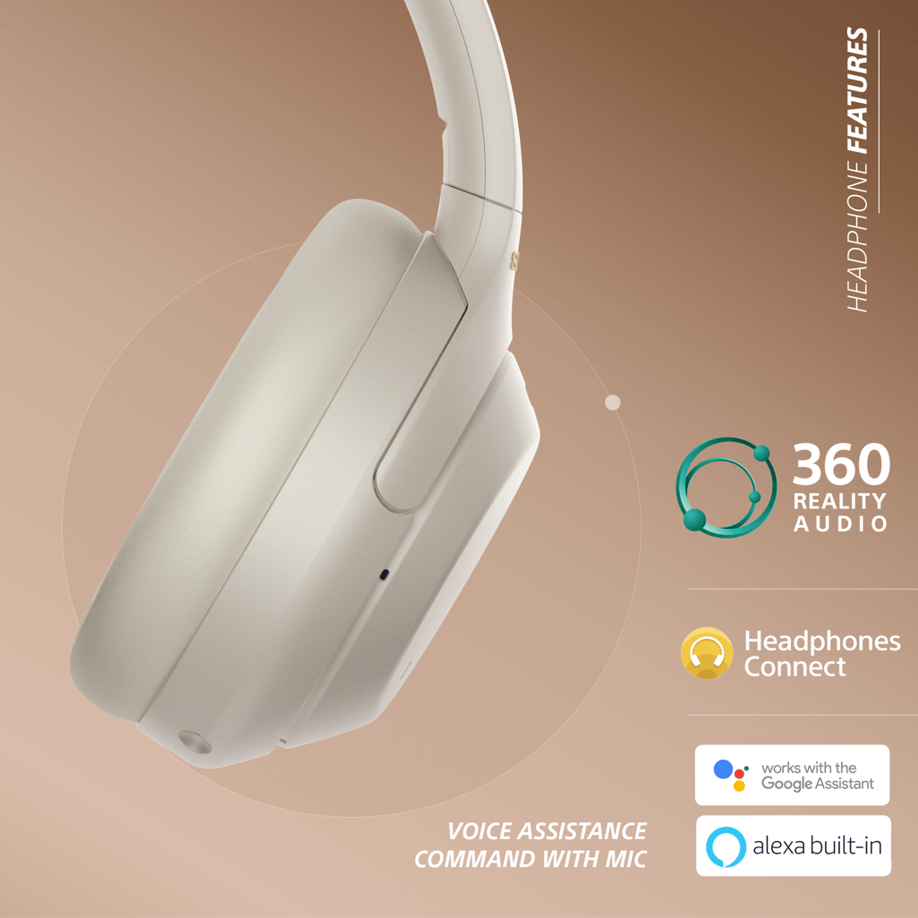 Sony WH-1000XM4 (Silver) Noise Cancelling BT Headphones