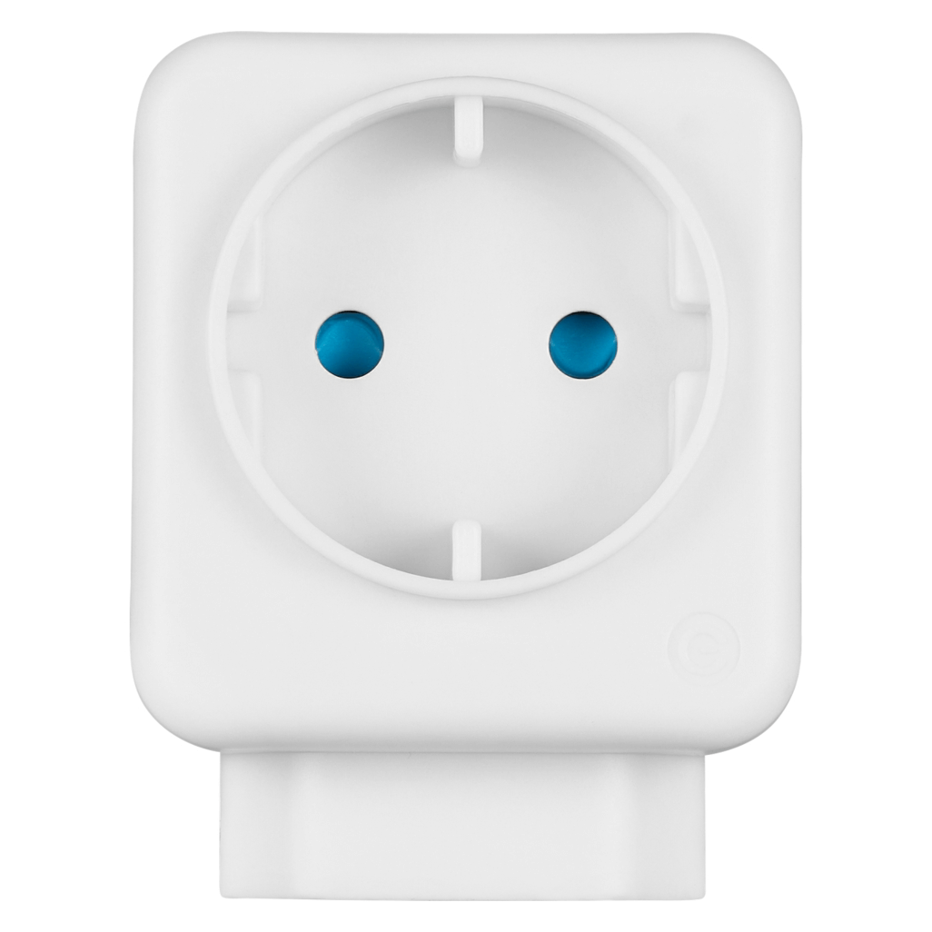 SWITCHED 2 Way Schuko Adaptor top and bottom loader- White
