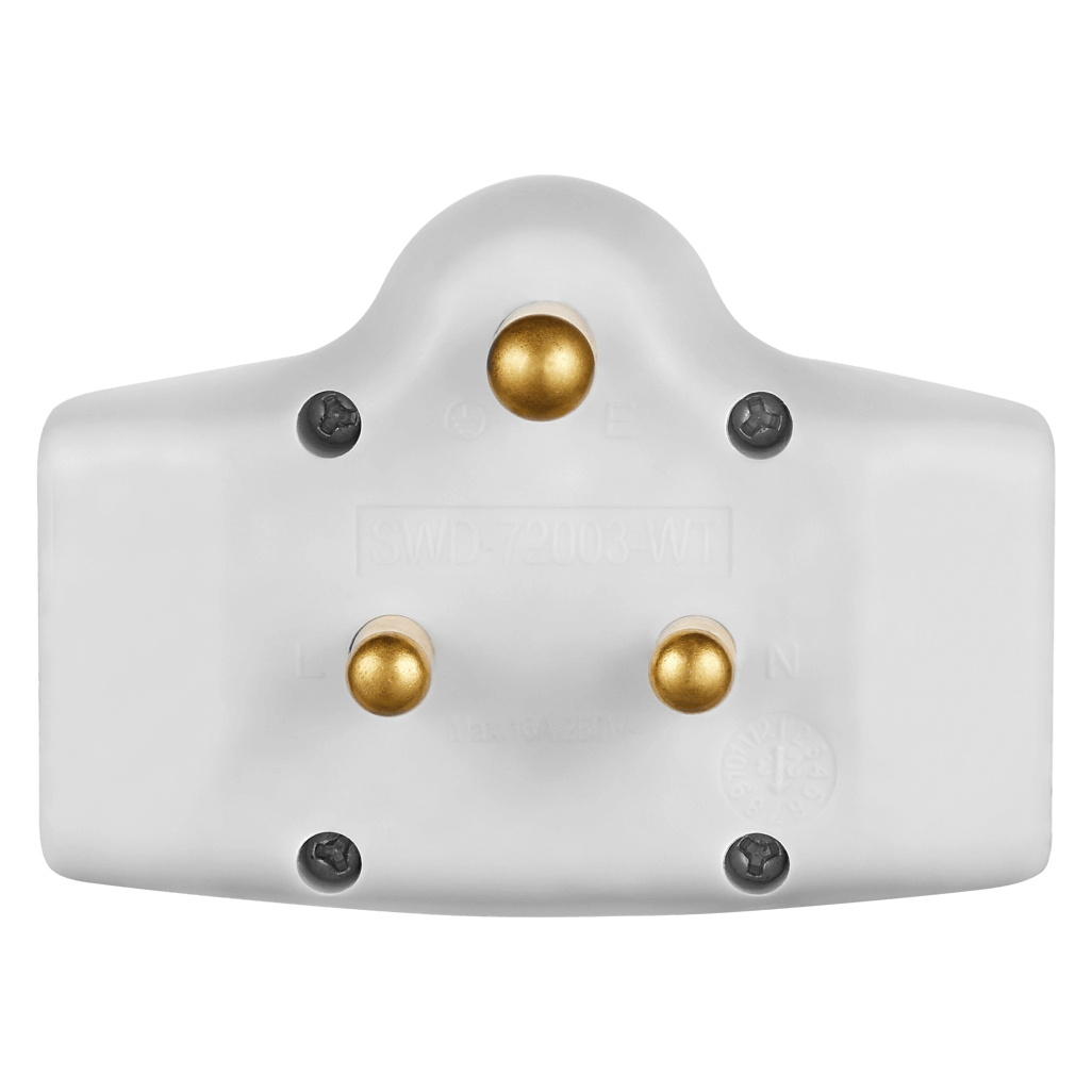 SWITCHED 3 Way Adaptor - White