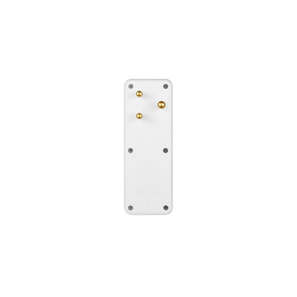 SWITCHED 4 Way Schuko Adaptor - White