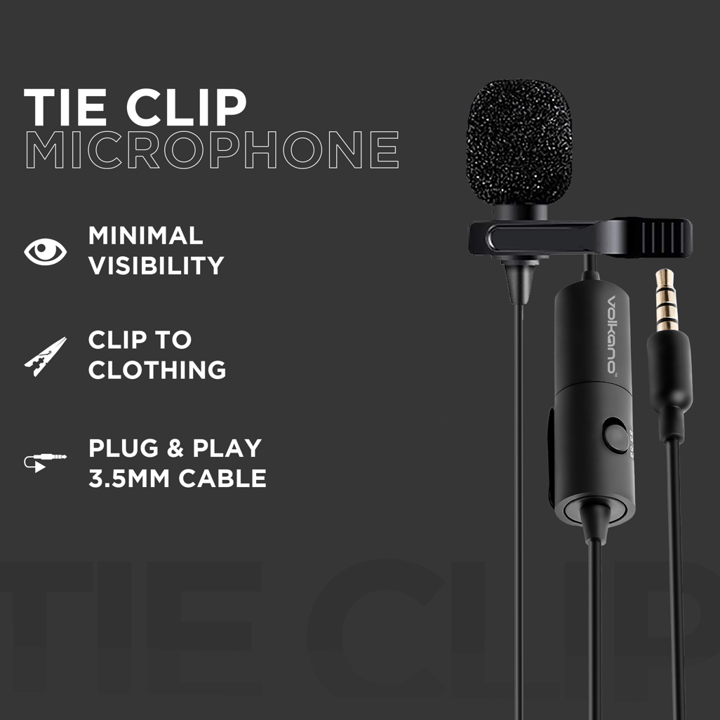 Discover the Volkano Clip Pro 3.5mm Microphone with minimal visibility and easy clip-on design for seamless audio experience.