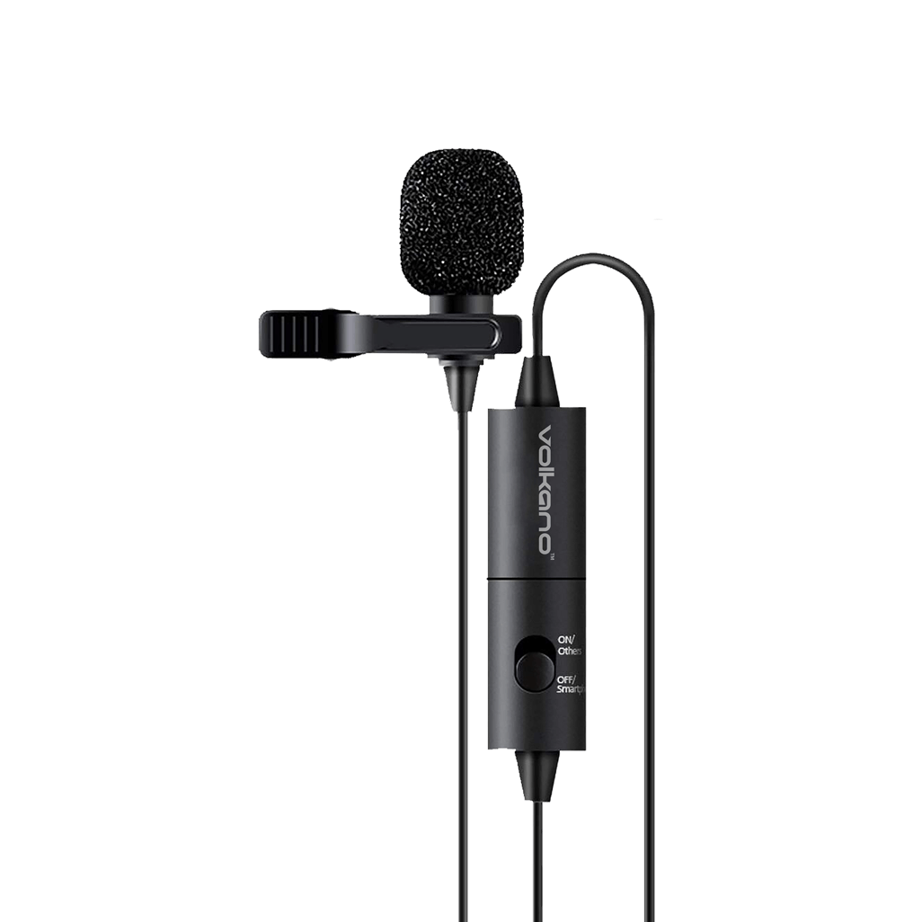 Volkano Clip Pro series 3.5mm Microphone: Capture crystal-clear audio with this sleek, professional-grade clip-on mic!