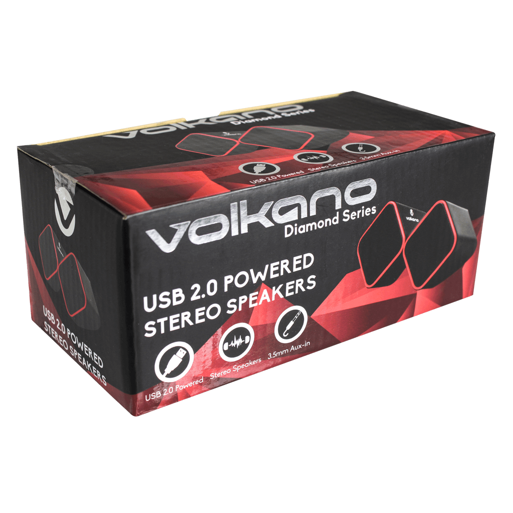 Volkano Diamond Series USB Speaker - Red