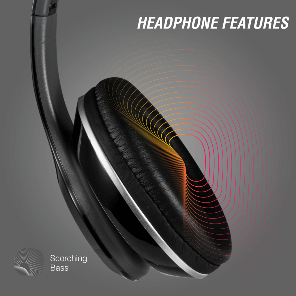 Volkano Falcon series Headphones wmic Black