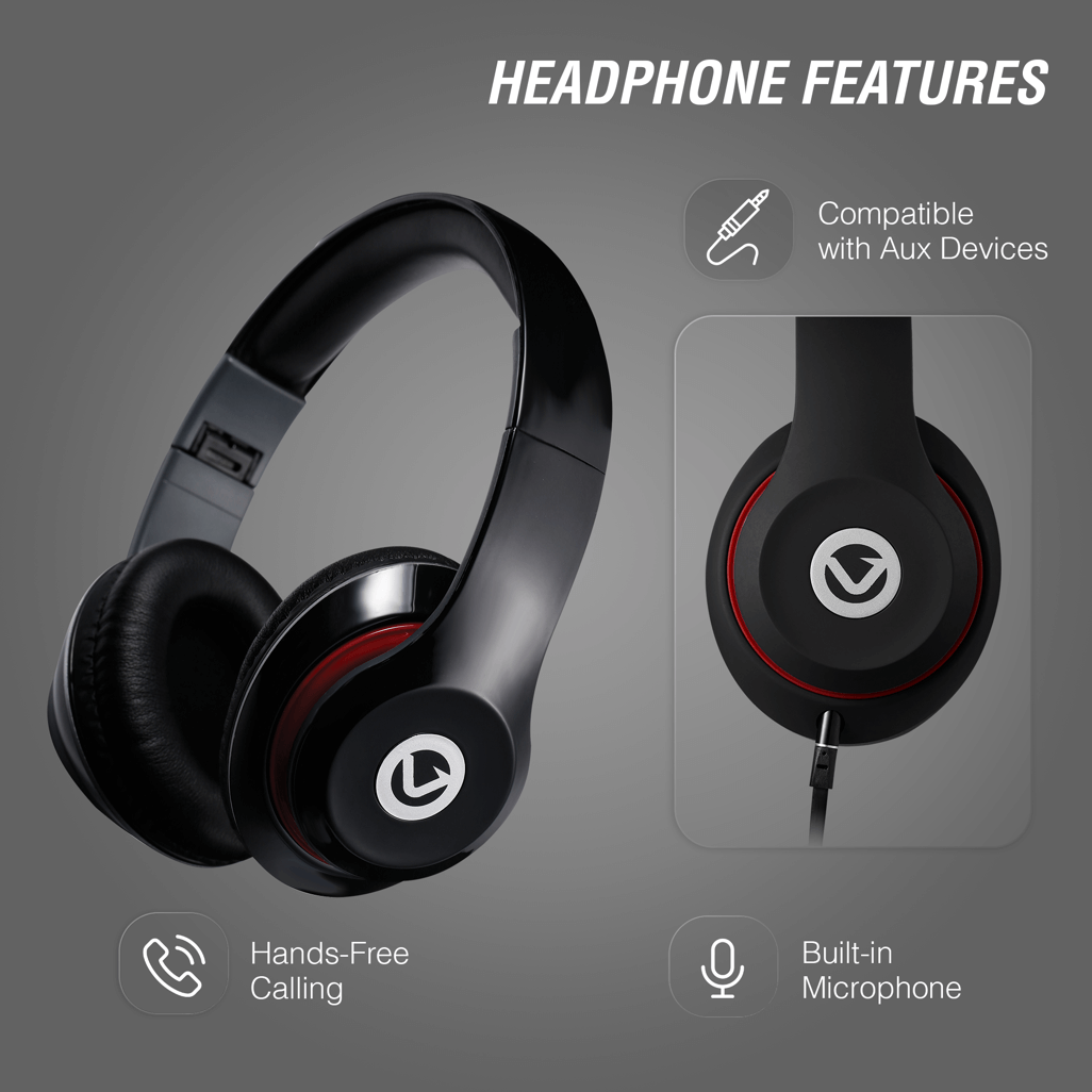 Volkano Falcon series Headphones wmic Black