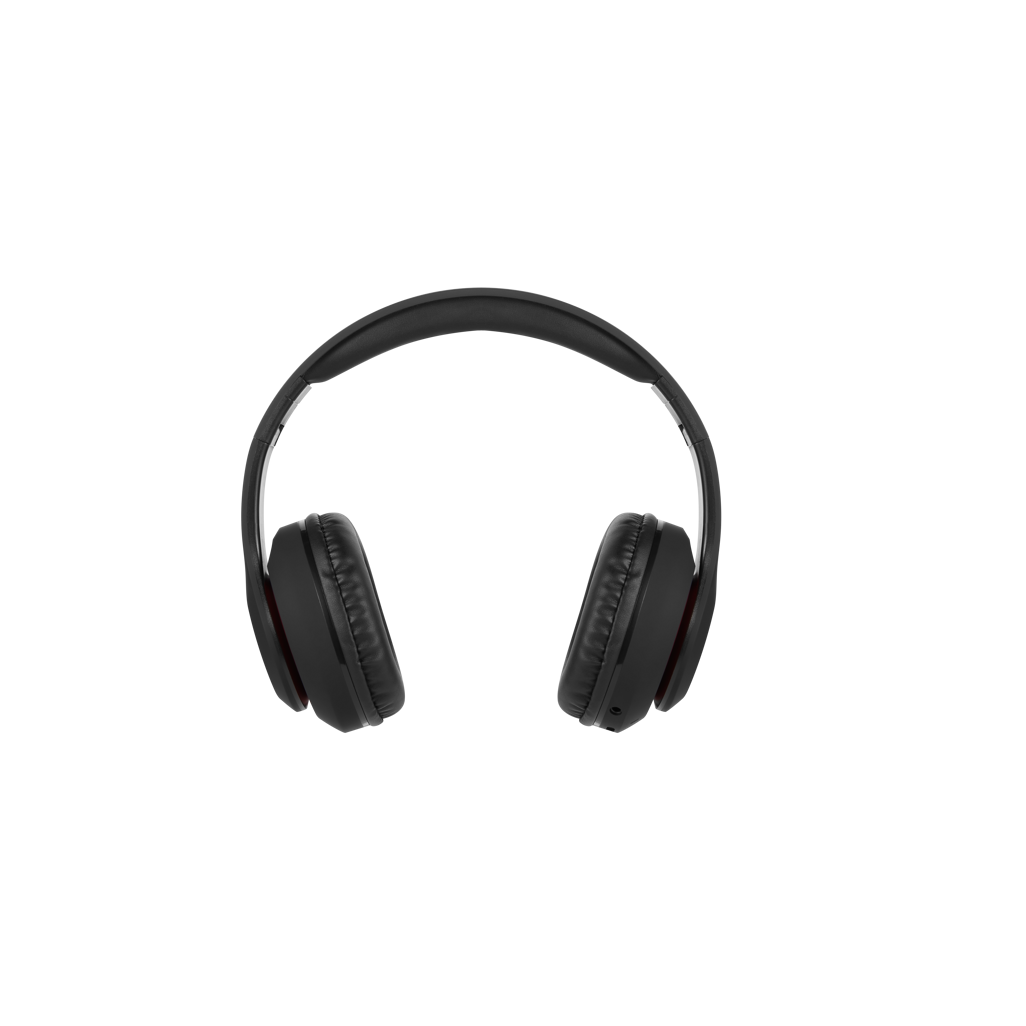 Volkano Impulse Series Bluetooth Headphones in black with a sleek design and comfortable fit.
