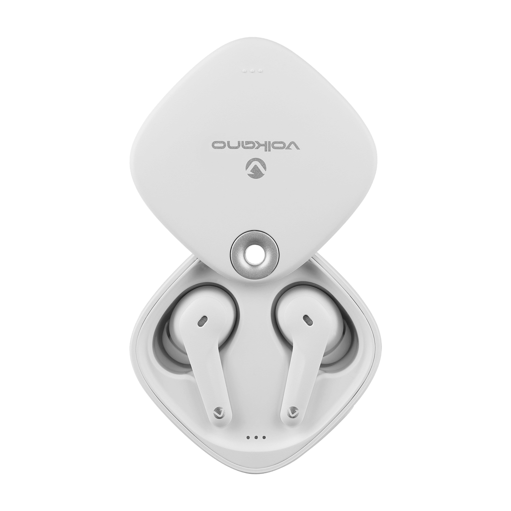 Volkano Ore Series True Wireless Earphones with Charging Case - White