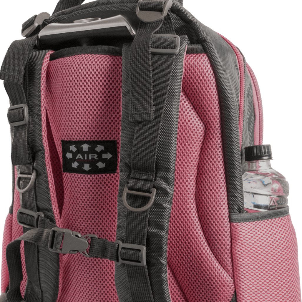 Volkano Orthopaedic Trolley Backpack 35L - Dark Grey/ Pink