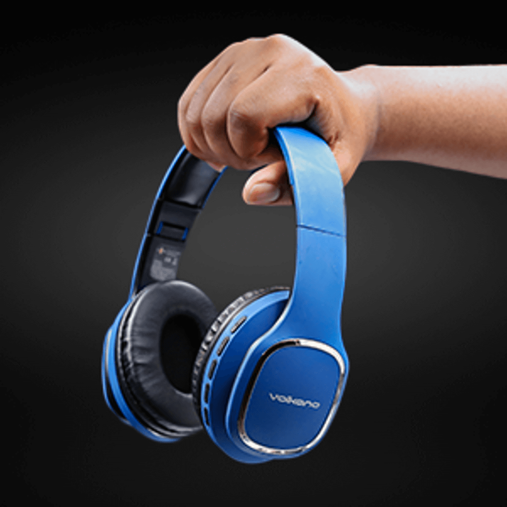 Volkano Phonic Series Bluetooth full size headphones - blue
