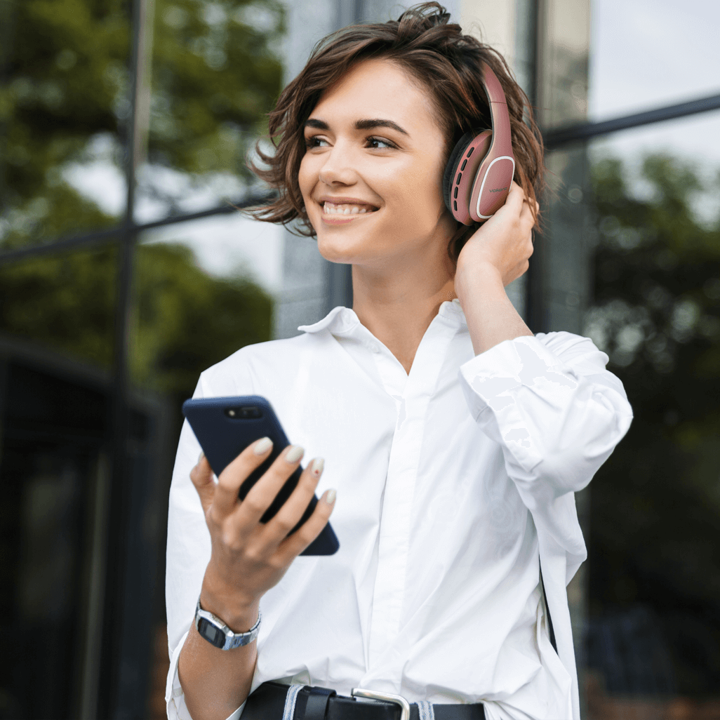Volkano Phonic Series Bluetooth full size headphones - rose gold