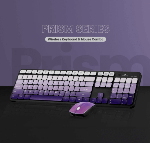 Volkano Prism Series BT Dual Mode Rechargeable Keyboard and Mouse Comb