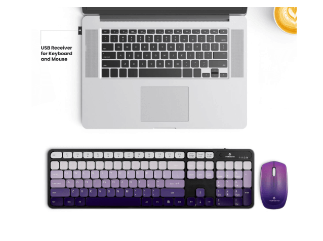 Volkano Prism Series BT Dual Mode Rechargeable Keyboard and Mouse Comb
