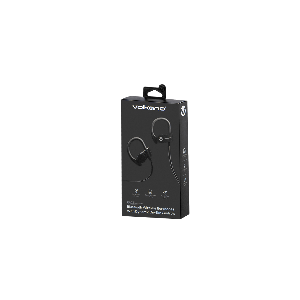 Volkano Race series Bluetooth Sport earhook earphones - black