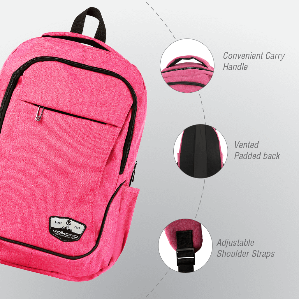 Volkano Victory Backpack Pink Mel