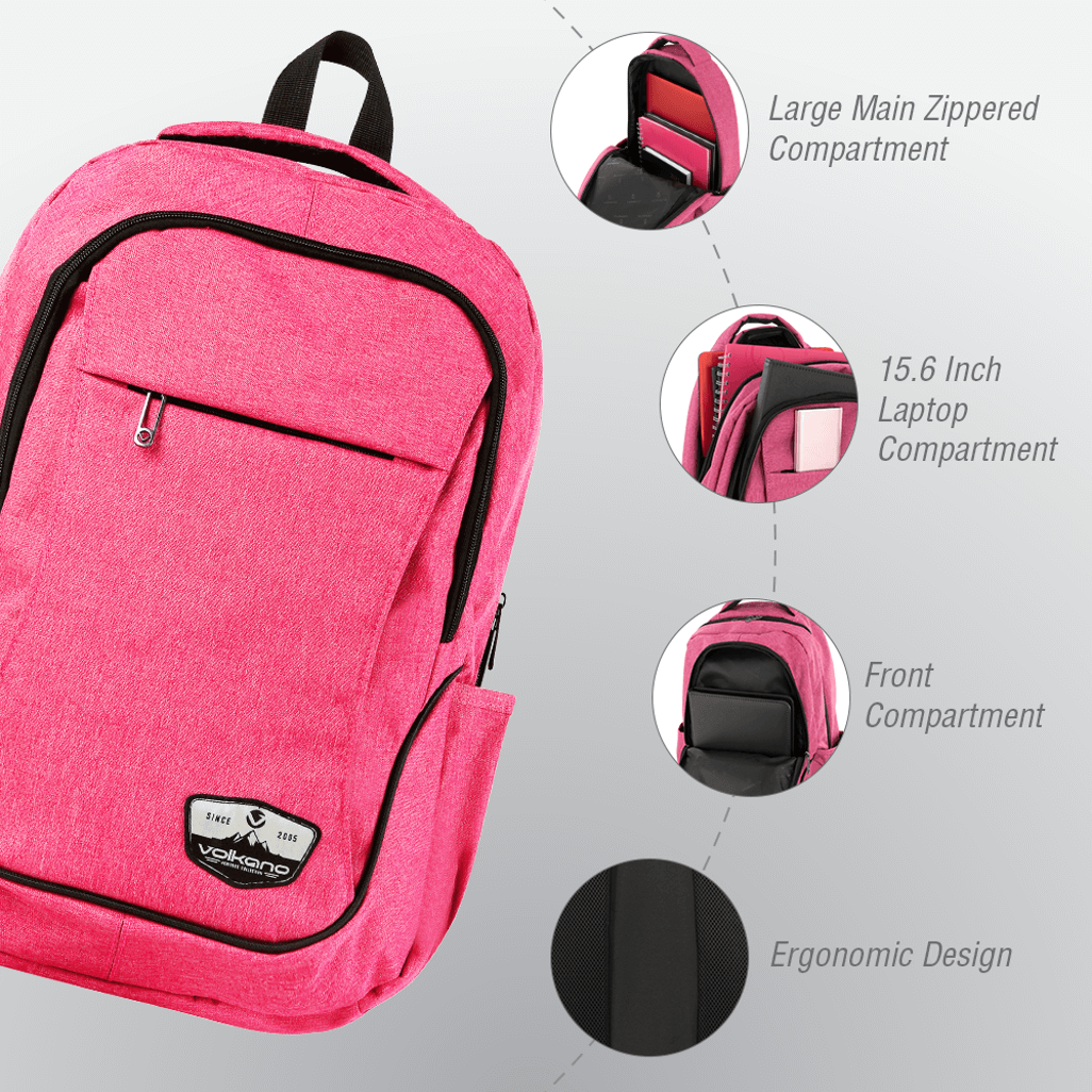Volkano Victory Backpack Pink Mel