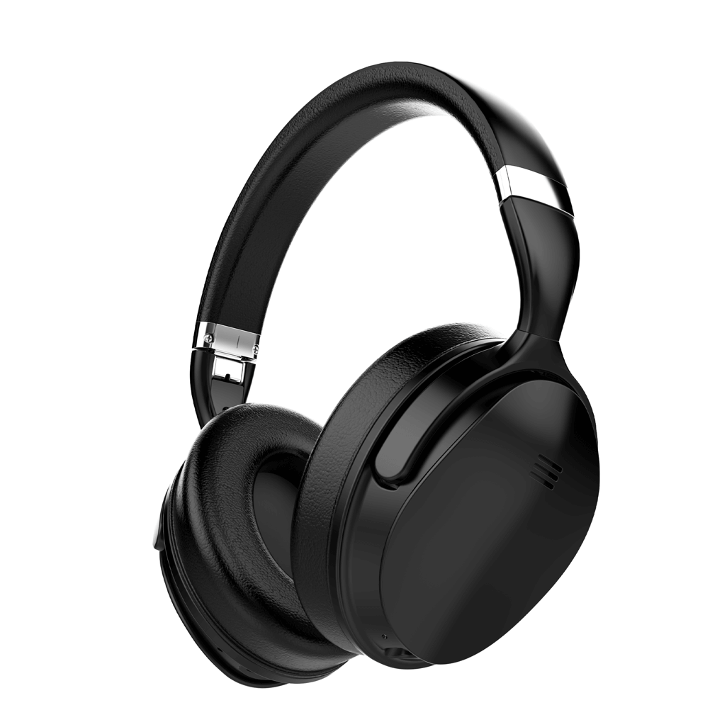 VolkanoX Silenco Series Active Noise Cancelling Bluetooth headphones in sleek black design