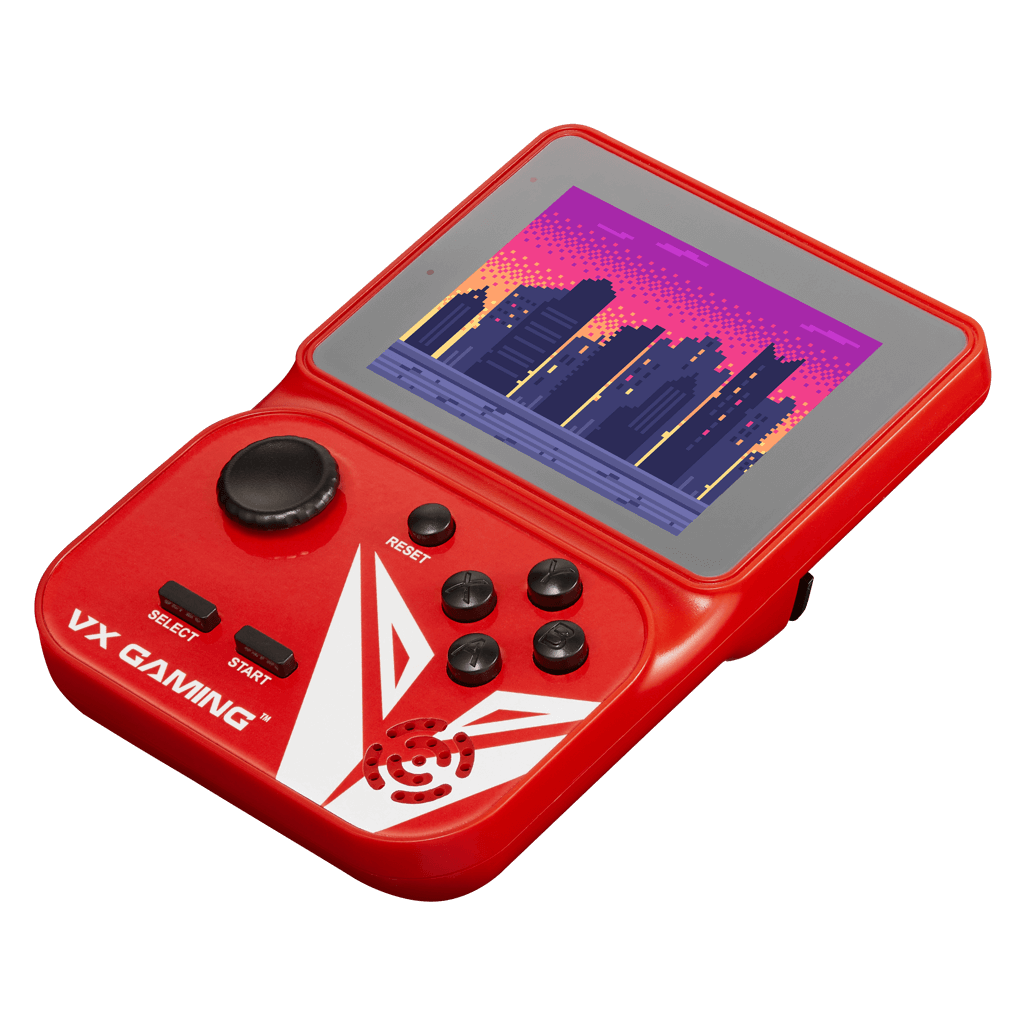 VX Gaming Nostalgia Series Handheld Retro Game Station with 4GB Micro SD - Red