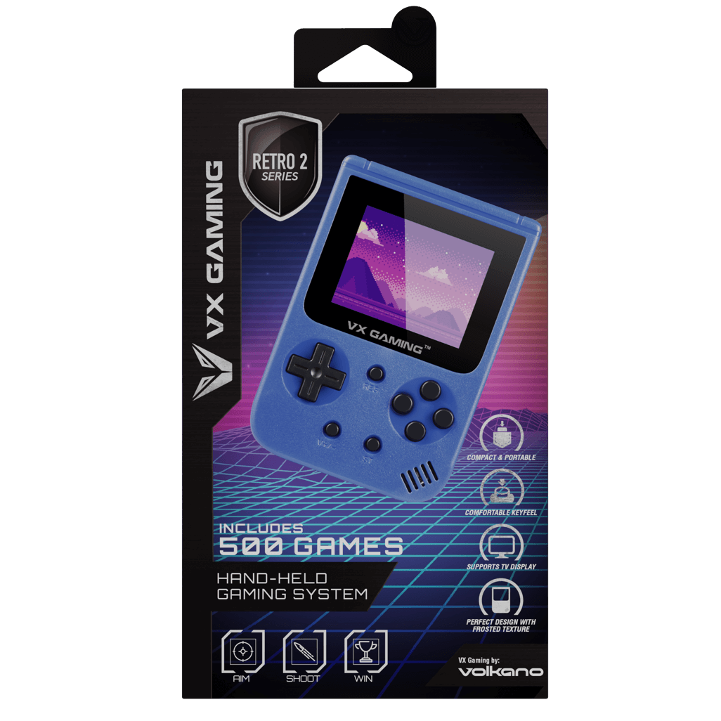 VX Gaming Retro2.0 Series Arcade Gaming Machine 500-in-1, Hand Held Gaming System