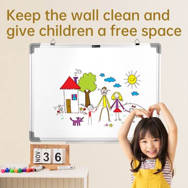 Whiteboard 900x1200mm Aluminum Frame ABS corner. Hangable