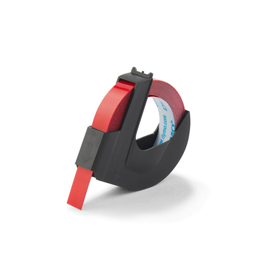 DYMO Omega Embossing Tape - Red 9mm x 3m