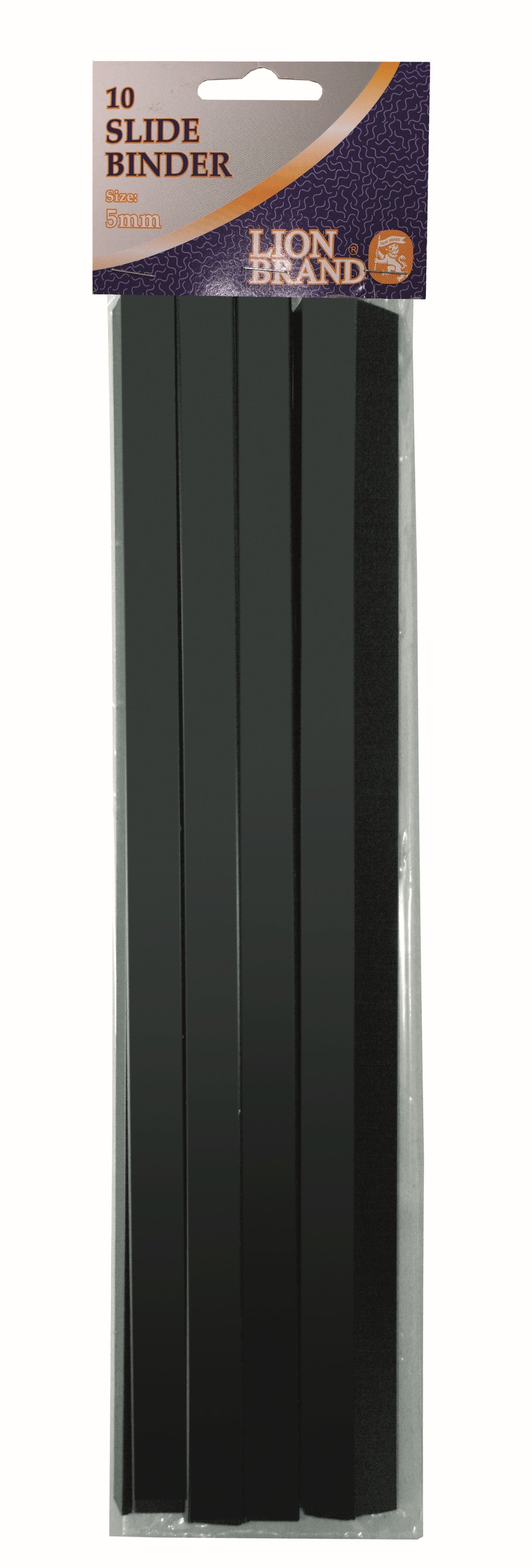 LION BRAND Slide Binder - 5mm (Black) (Pack of 10)