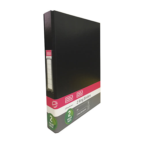 CROXLEY JD1320  A4 Board/Polypropylene 25mm 2 Round Ring Binder Black